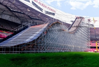 大气磅礴的盘扣式脚手架现场，竟然是这样搭