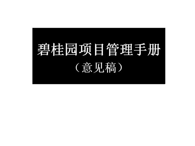 碧桂园项目管理手册