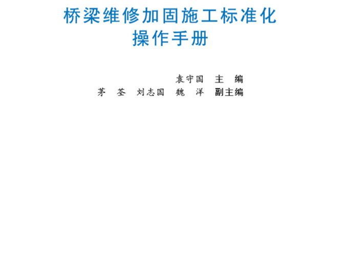桥梁维修加固施工标准化操作手册袁守国