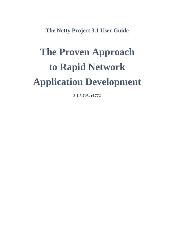 Netty 中文用户手册