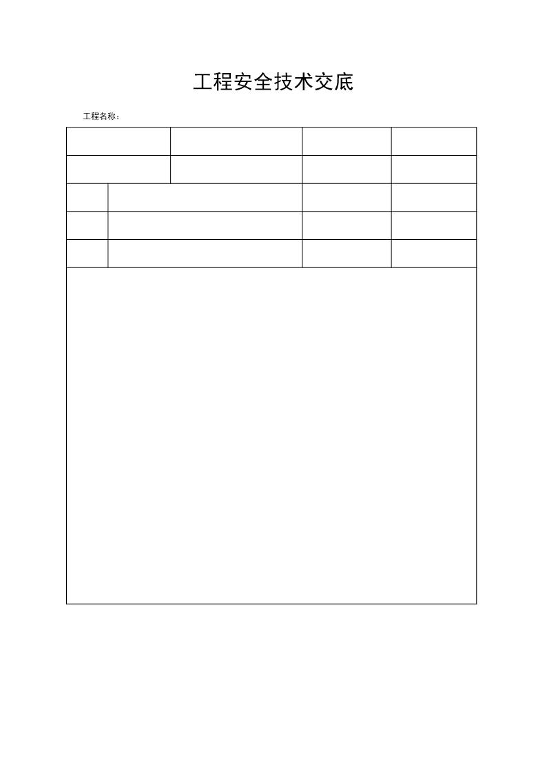分项工程安全技术交底