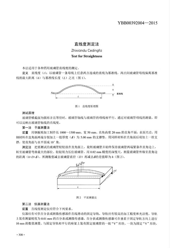 直线度测定法 (YBB00392004-2015)