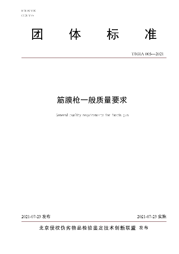 筋膜枪一般质量要求 (T/IGIA 005-2021)