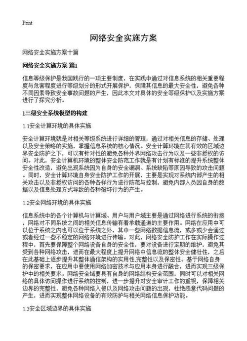网络安全实施方案