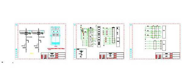 CAD版 储能并网柜图纸(含一次 二次电气原理图)