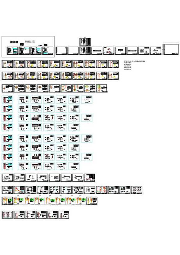 全套水泥电杆敷设典型设计CAD图集
