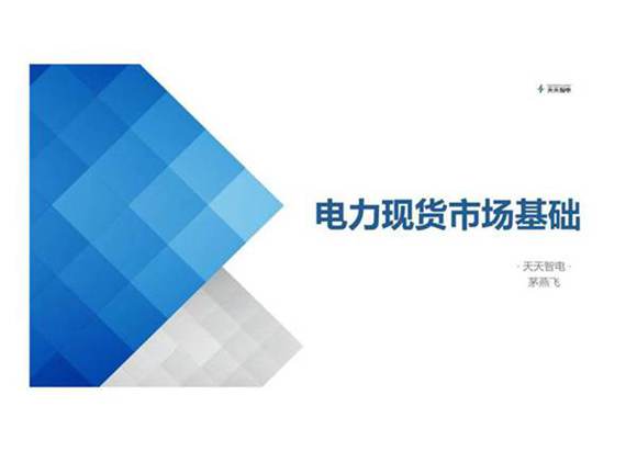 电力现货市场基础-培训课件