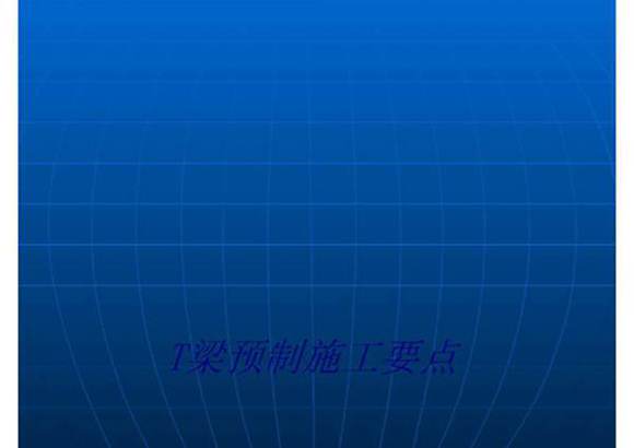 T梁预制施工要点培训课件