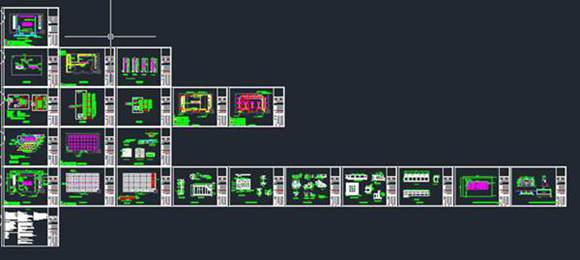 安防监控机房全套CAD图纸 安防监控中心机房工程全面图