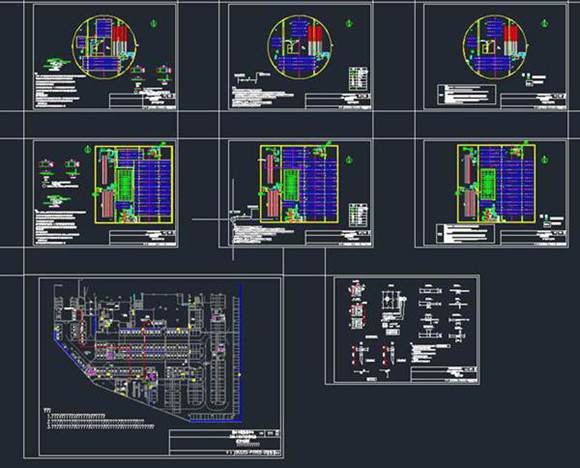低压并网分布式光伏电站设计 宜邻中心分布式光伏发电项目施工图CAD