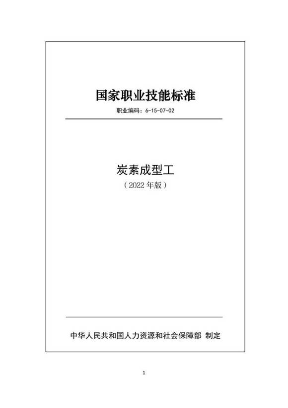 国家职业标准 GZB 6-15-07-02 炭素成型工 (2022)