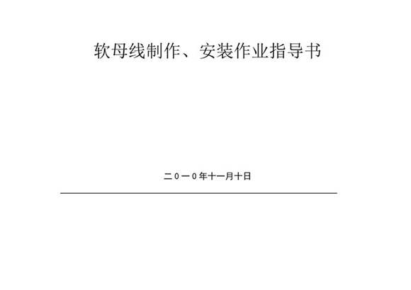 软母线指导书