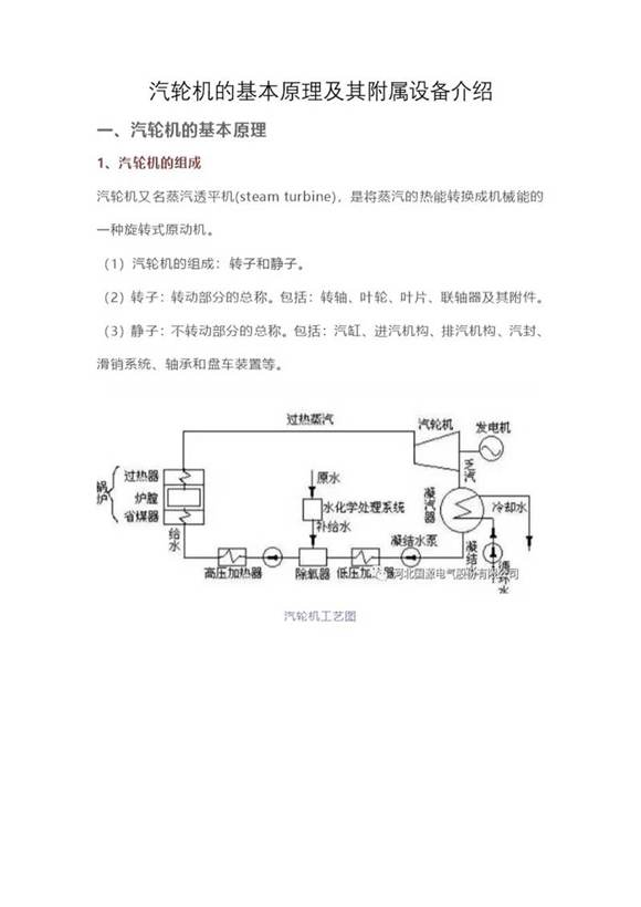 汽轮机的基本原理及其附属设备介绍