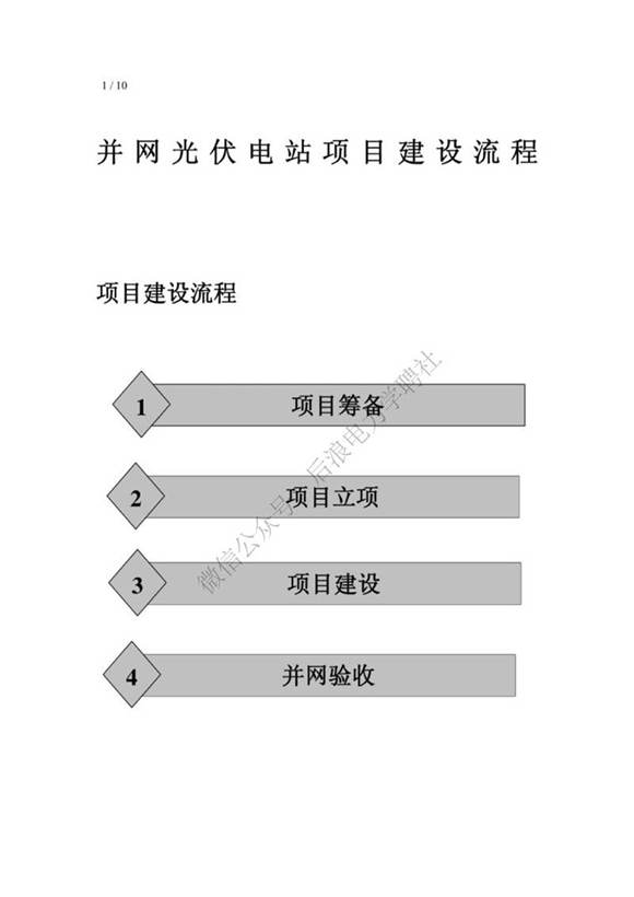 并网光伏电站项目建设流程(DOC)