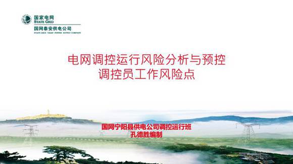 电网调控运行风险分析与预控