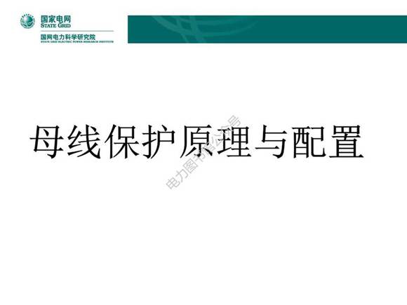 母线保护原理和配置
