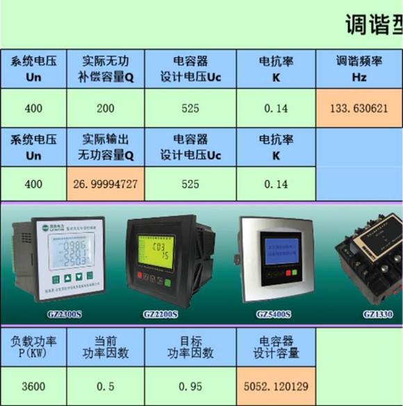 无功补偿计算公式
