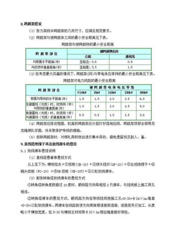 张力放线施工方案二