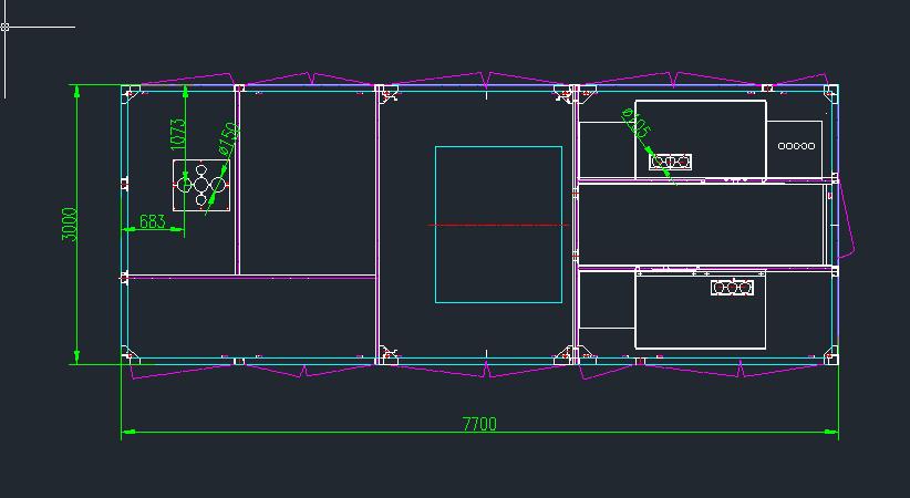 电缆孔示意位置一体化项目CAD