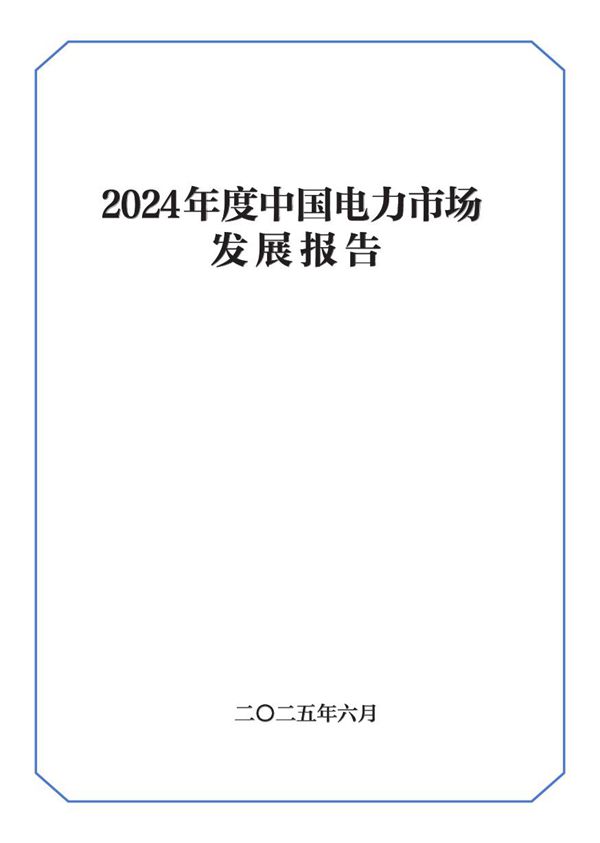 2024年度中国电力市场发展报告