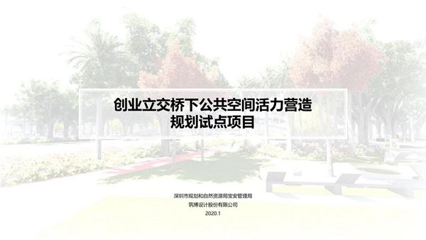 创业立交桥下公共空间活力营造规划试点项目