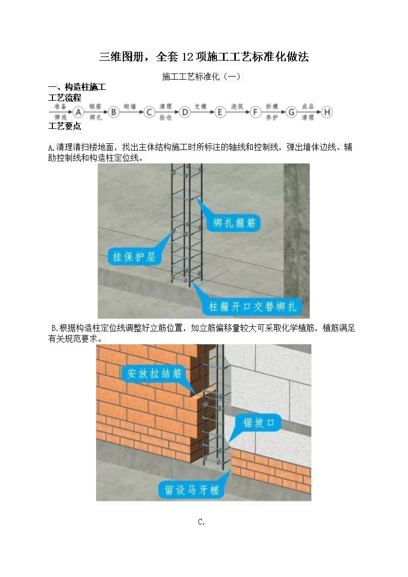 三维图册，国企全套12项施工工艺标准化做法，59页Word