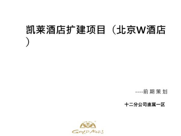 酒店扩建装饰装修项目前期策划(图文并茂)