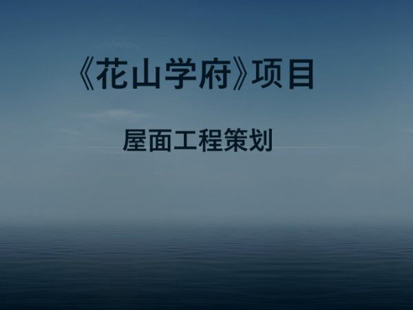 住宅楼屋面工程策划方案讲解(图文丰富)