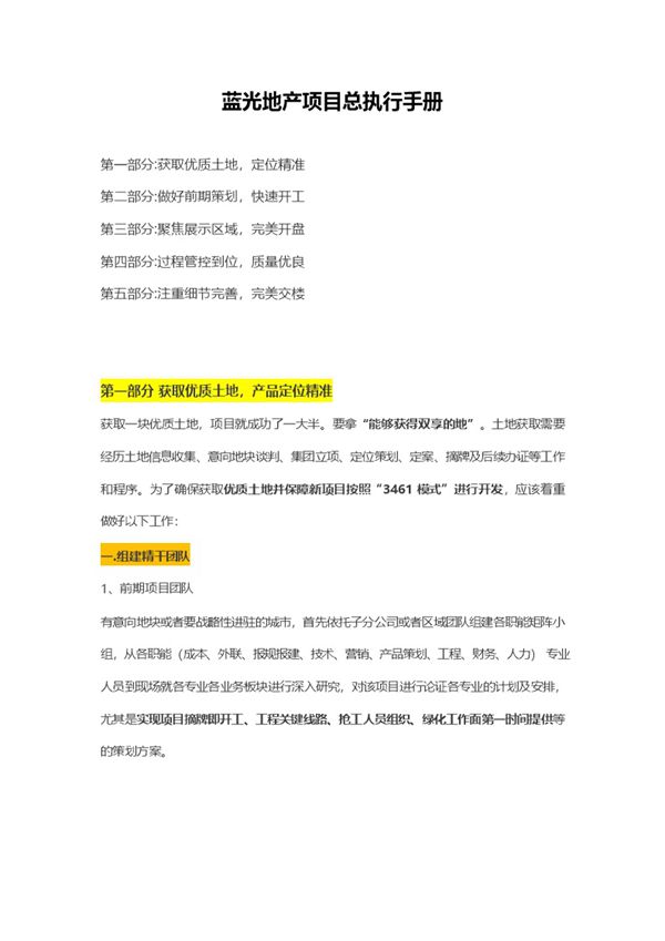 项目总执行手册