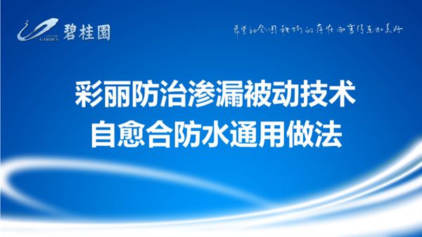 响应防水新规的最佳选择 被动式防治渗漏技术自愈合防水通用做法