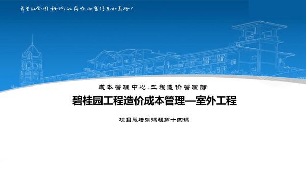 项目总室外工程工程造价成本管理