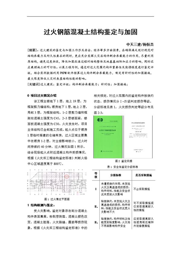 过火钢筋混凝土结构加固与鉴定