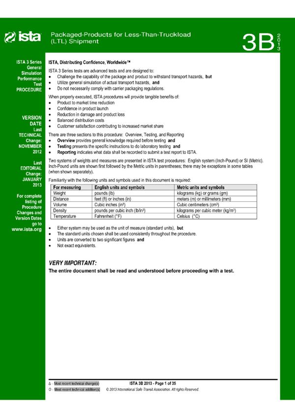 ISTA Procedure 3B 2013